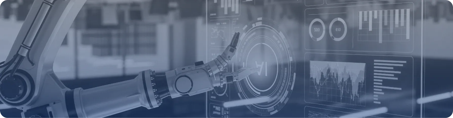 Brazo robotizado con texto AI